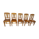 Lot of 5 old wooden chairs