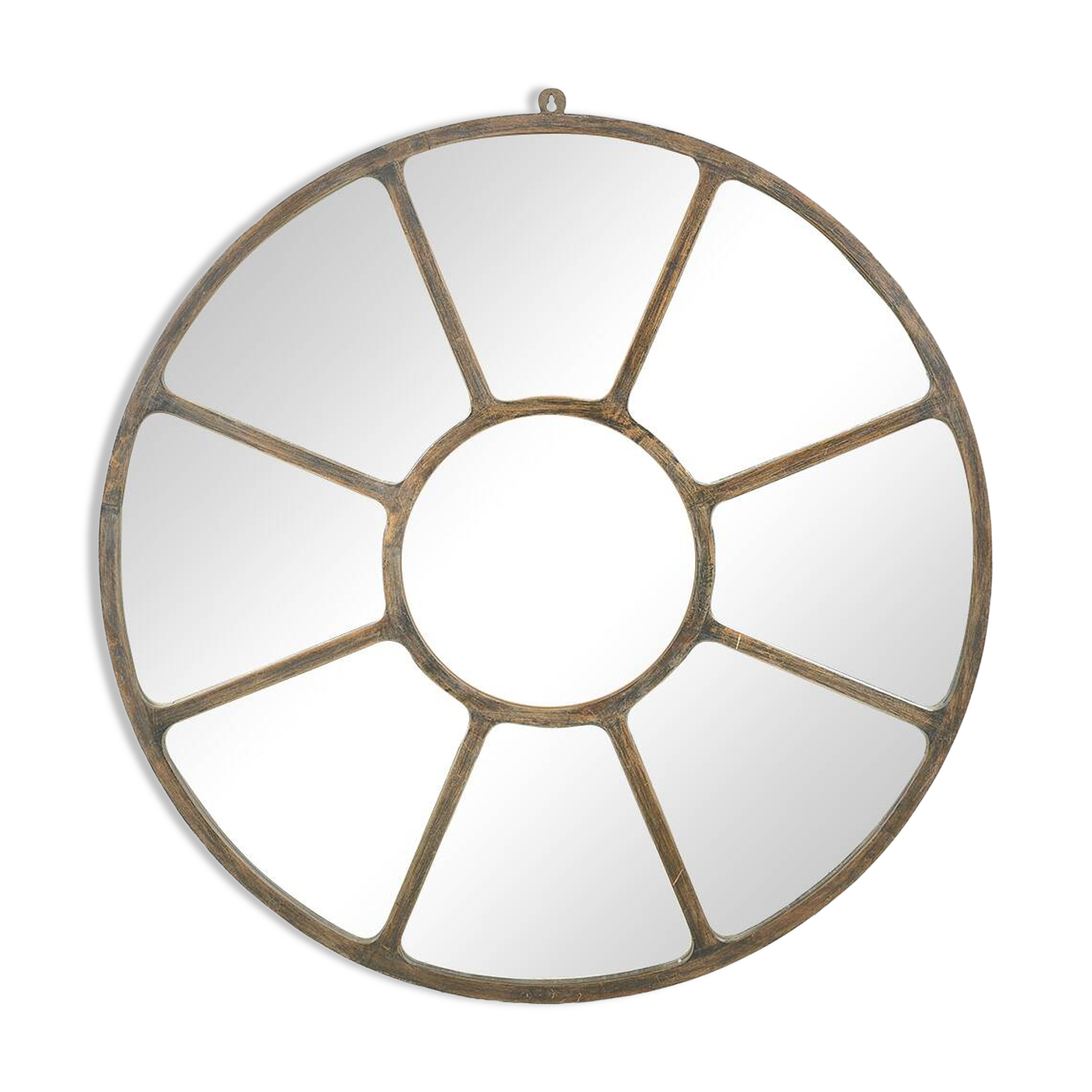 Round industrial metal mirror (100cm x 3cm)