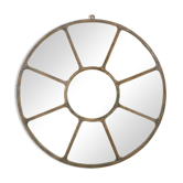 Miroir industriel rond en métal (100cm x 3cm)
