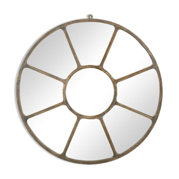 Round industrial metal mirror (100cm x 3cm)