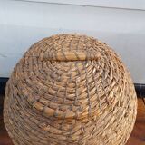 Woven wicker basket