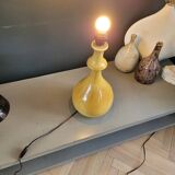 Mustard yellow glazed ceramic lamp base