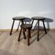 Farm stool in solid oak wood