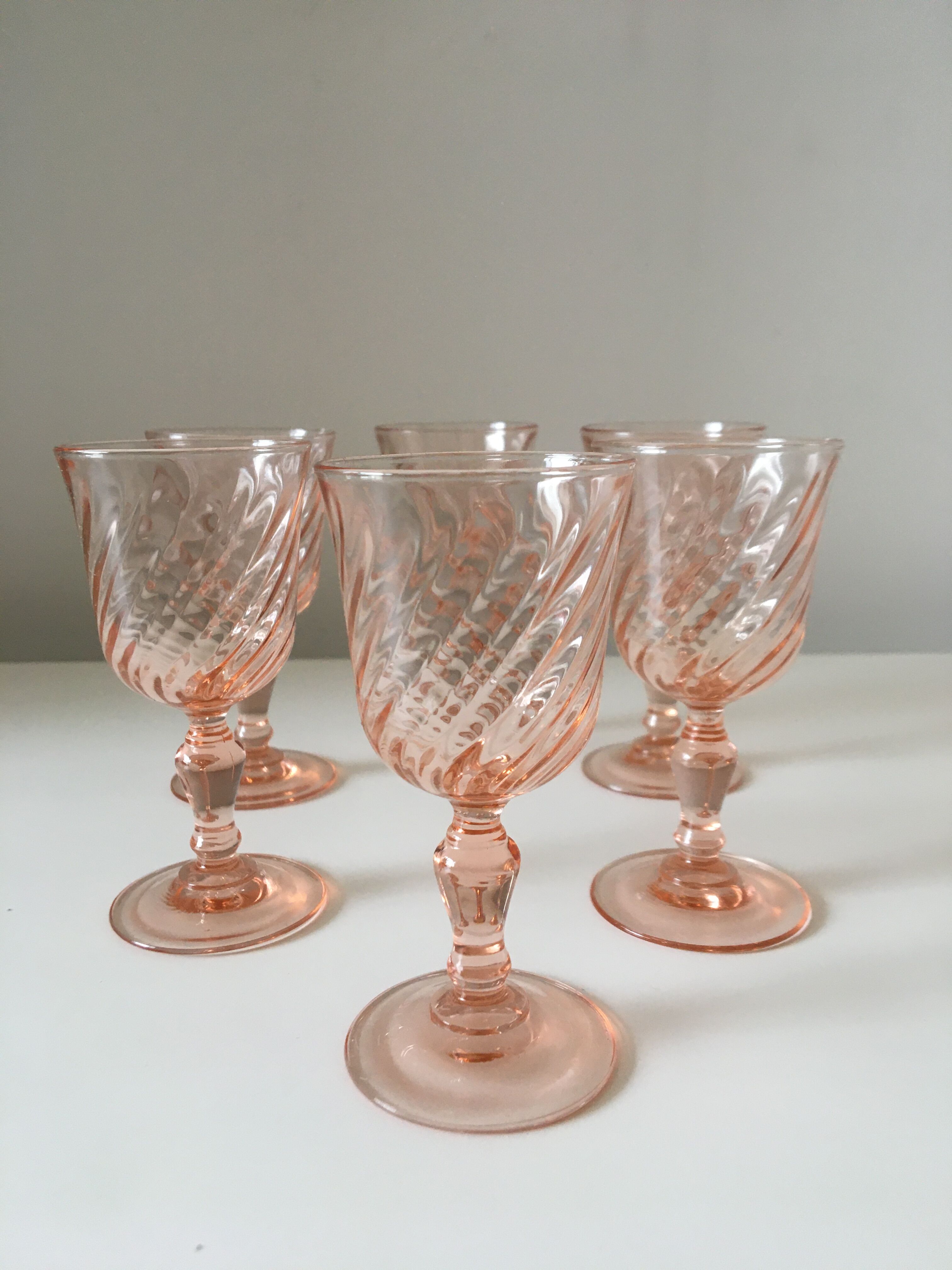 6 Rosaline liqueur glasses