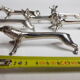 Six old animal knife holders in chrome metal