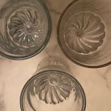 3 old blown glasses