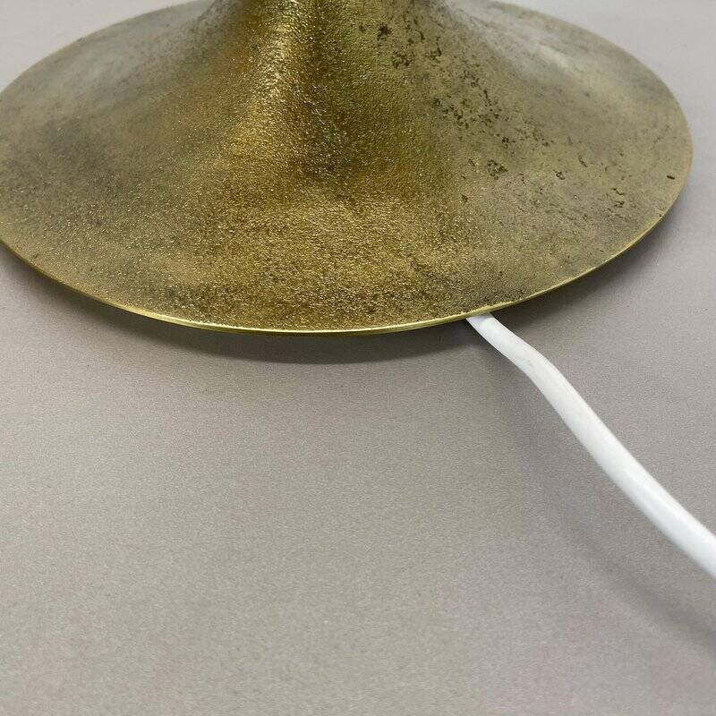 Large Hollywood Regency brass globe table lamp, Italy 1970s