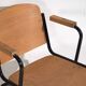 Industrial style chairs with armrests (circa 1950). Set of 2 pieces