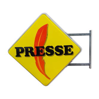 Enseigne lumineuse " presse " double face