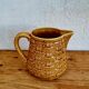 Pichet Digoin Sarreguemines woven basket effect caramel vintage