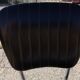 Series of 4 vintage black skai chairs - Vanac Aix