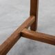 Set of 6 rustic oak ladder-back chairs with rush seats, France, 20th centur
