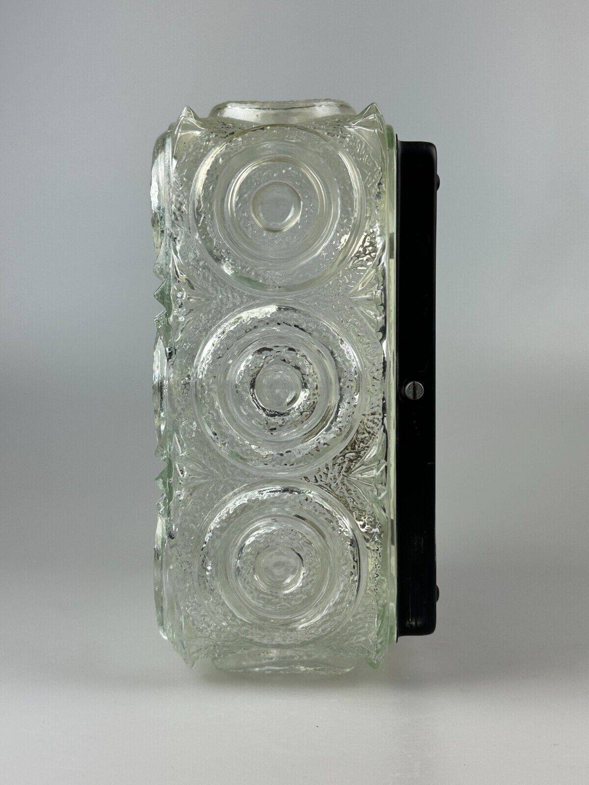 Limburg glass and metal ceiling light, Germany 1960