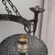 Round wrought iron vintage gothic medieval chandelier Réjane