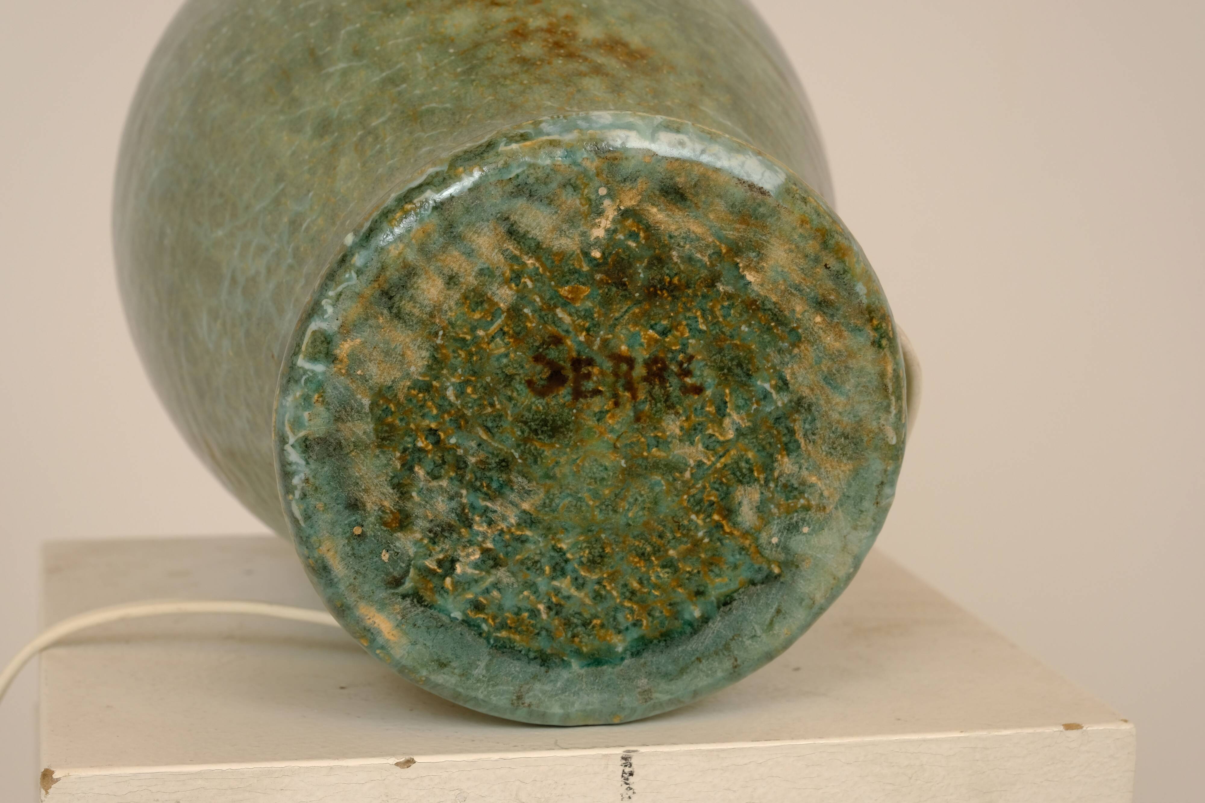 Ceramic lamp by Jacques SERRE 1970's