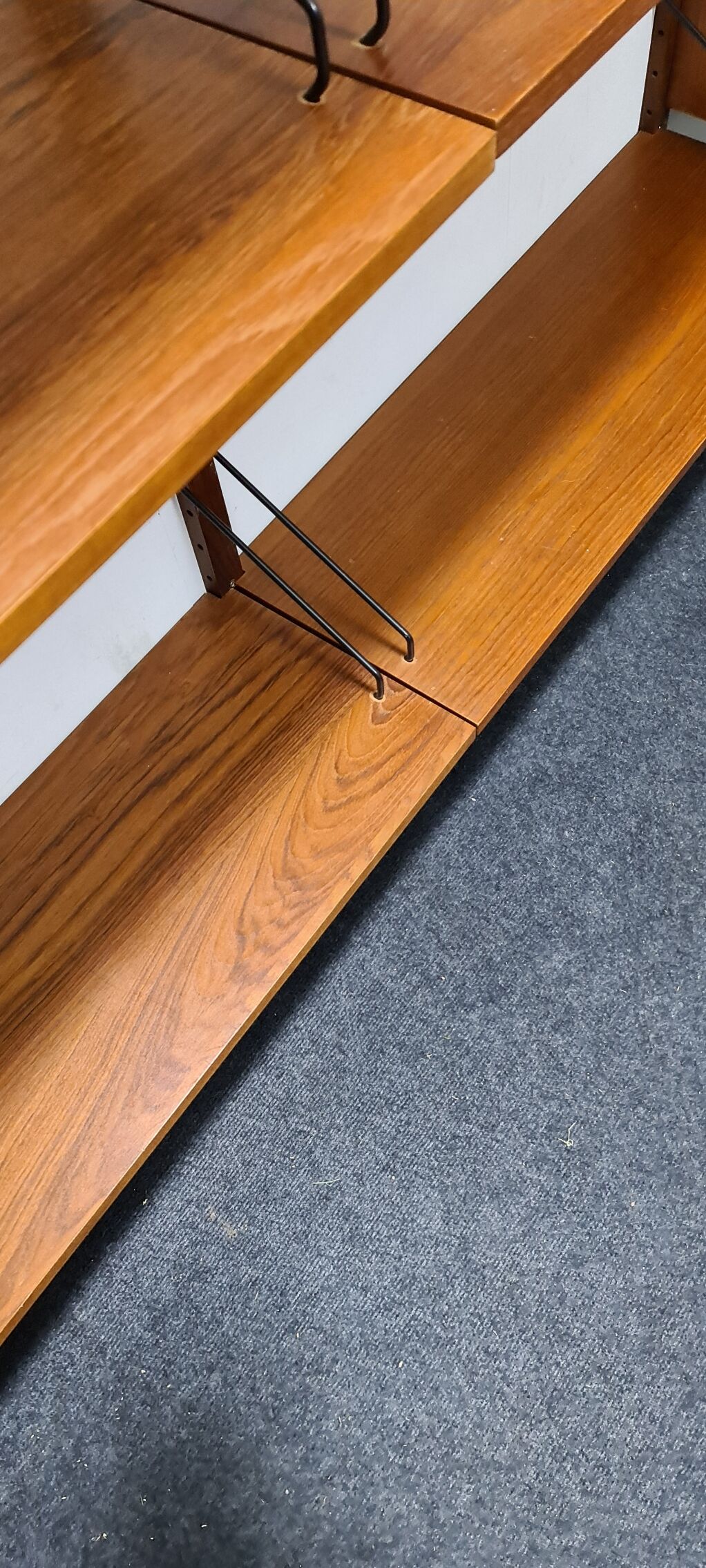 Bibliothèque murale en teck vintage