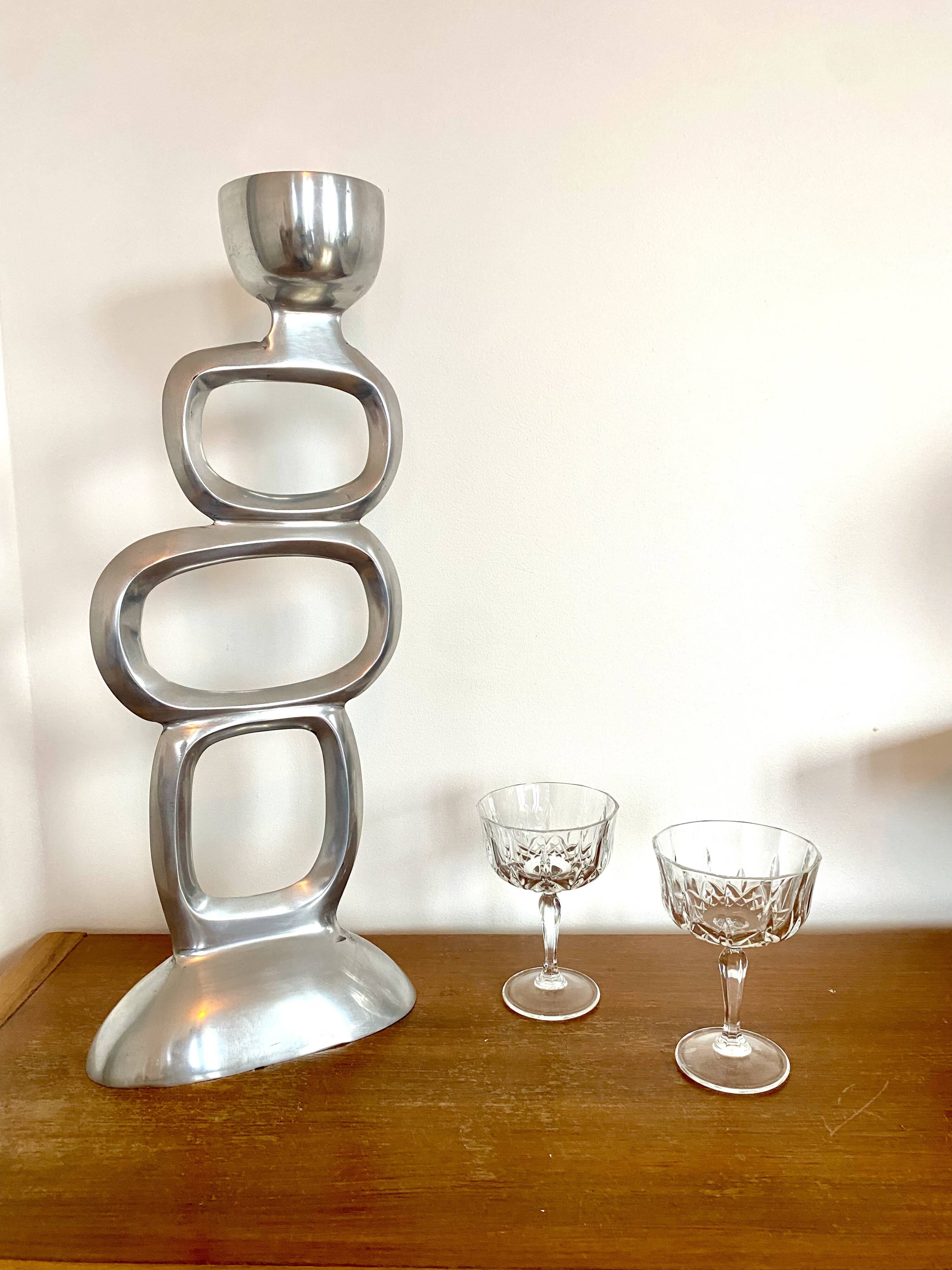 Circle XL candlestick in the style of Matthew Hilton