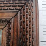 Old mirror with wooden frame