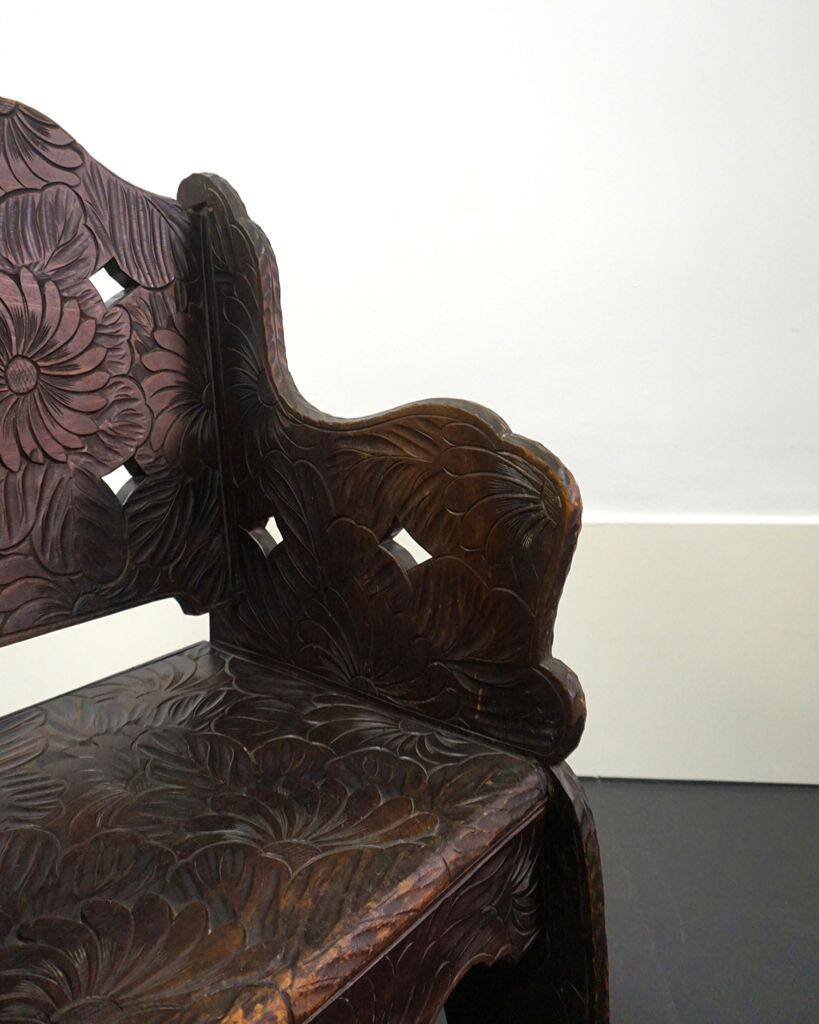 Japanese carved chair for Liberty & Co.
