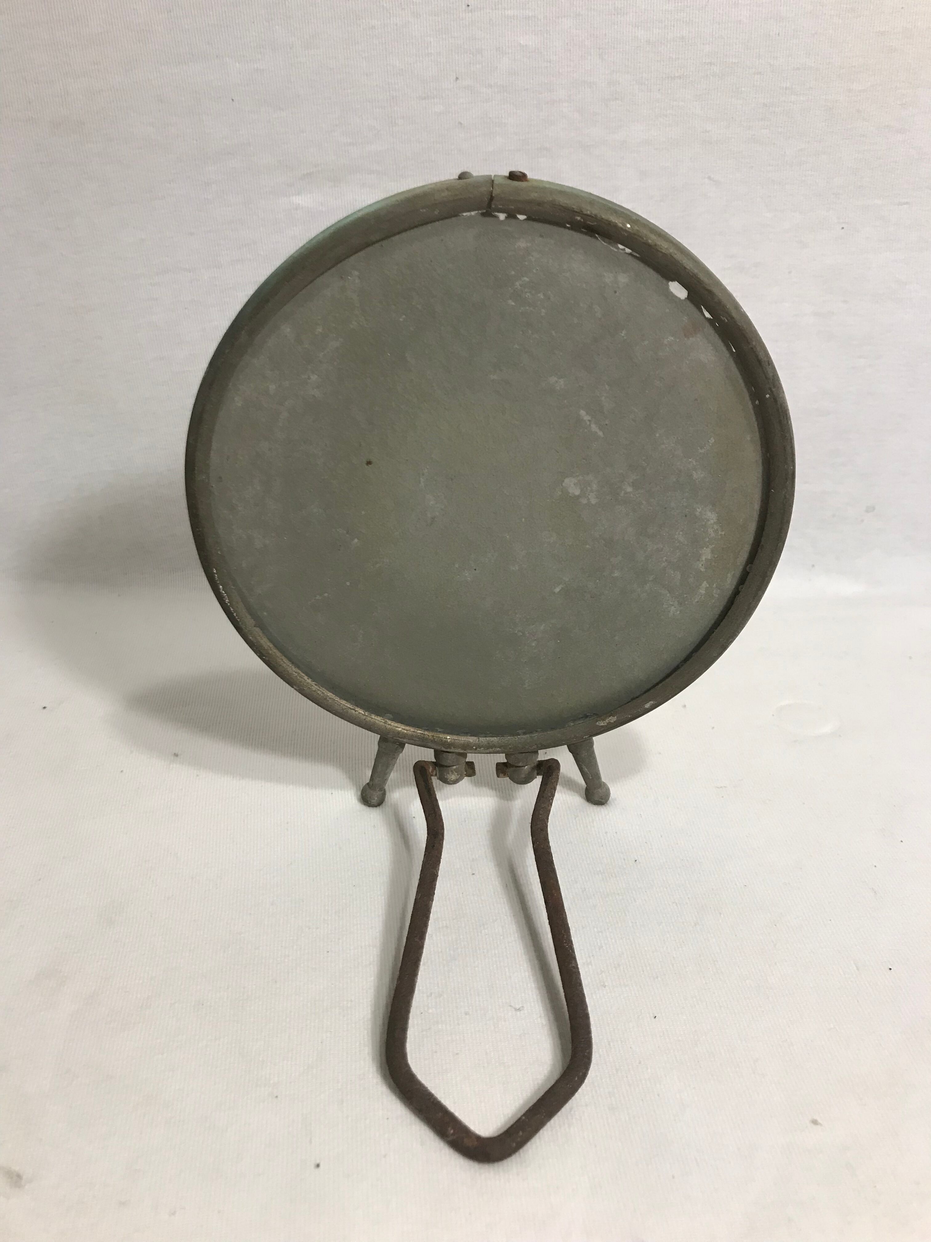 Ancient barber mirror diameter 15cm