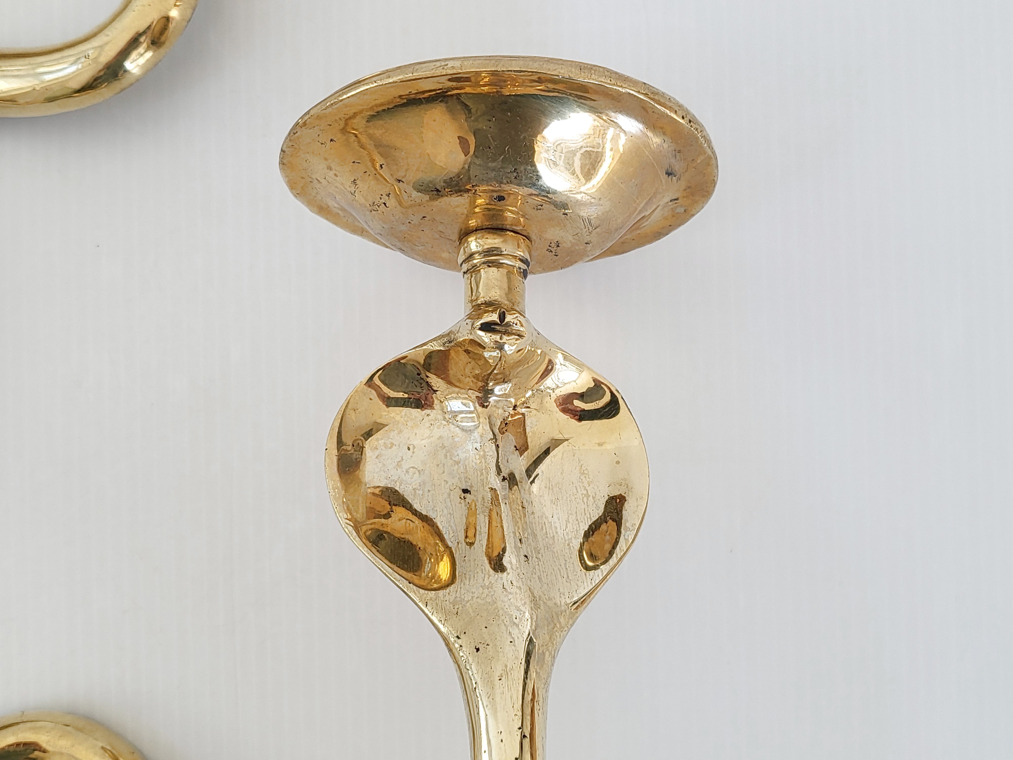 Ensemble de bougeoirs muraux vintage 1970