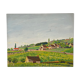 Painting oil landscape village 1934