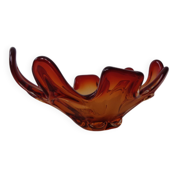 Sommerso Murano Glass Bowl, Italy, 1960s