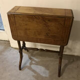 Napoleon iii walnut shutter table with marquetry villa massena nineteenth era