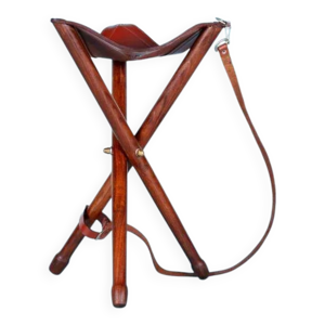 Tabouret scandinave bohémien - teck