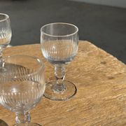 Set of 5 mini liqueur glasses on a stem H10 D8