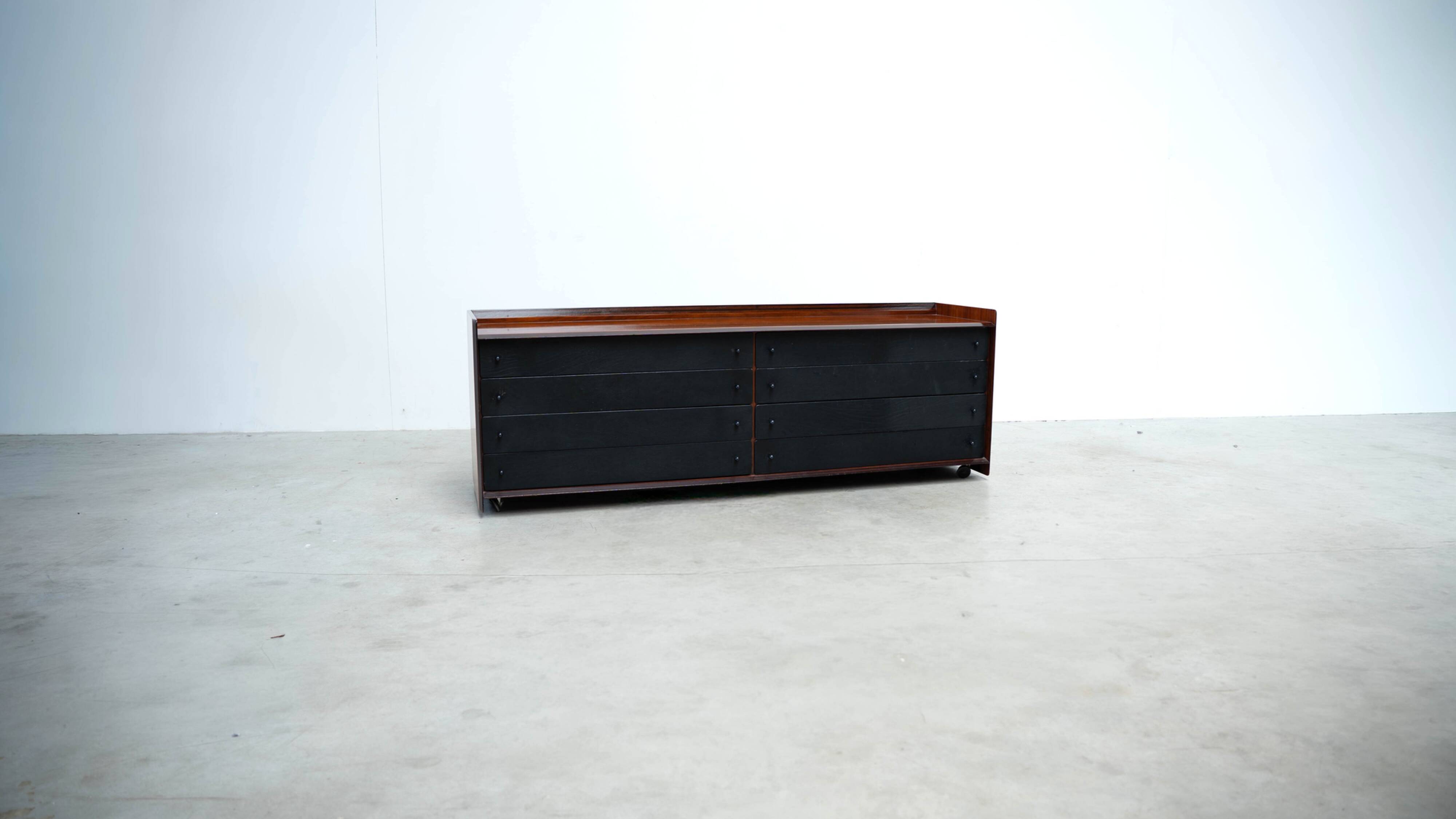 Rare rosewood sideboard by Afra Tobia Scarpa for Maxalto
