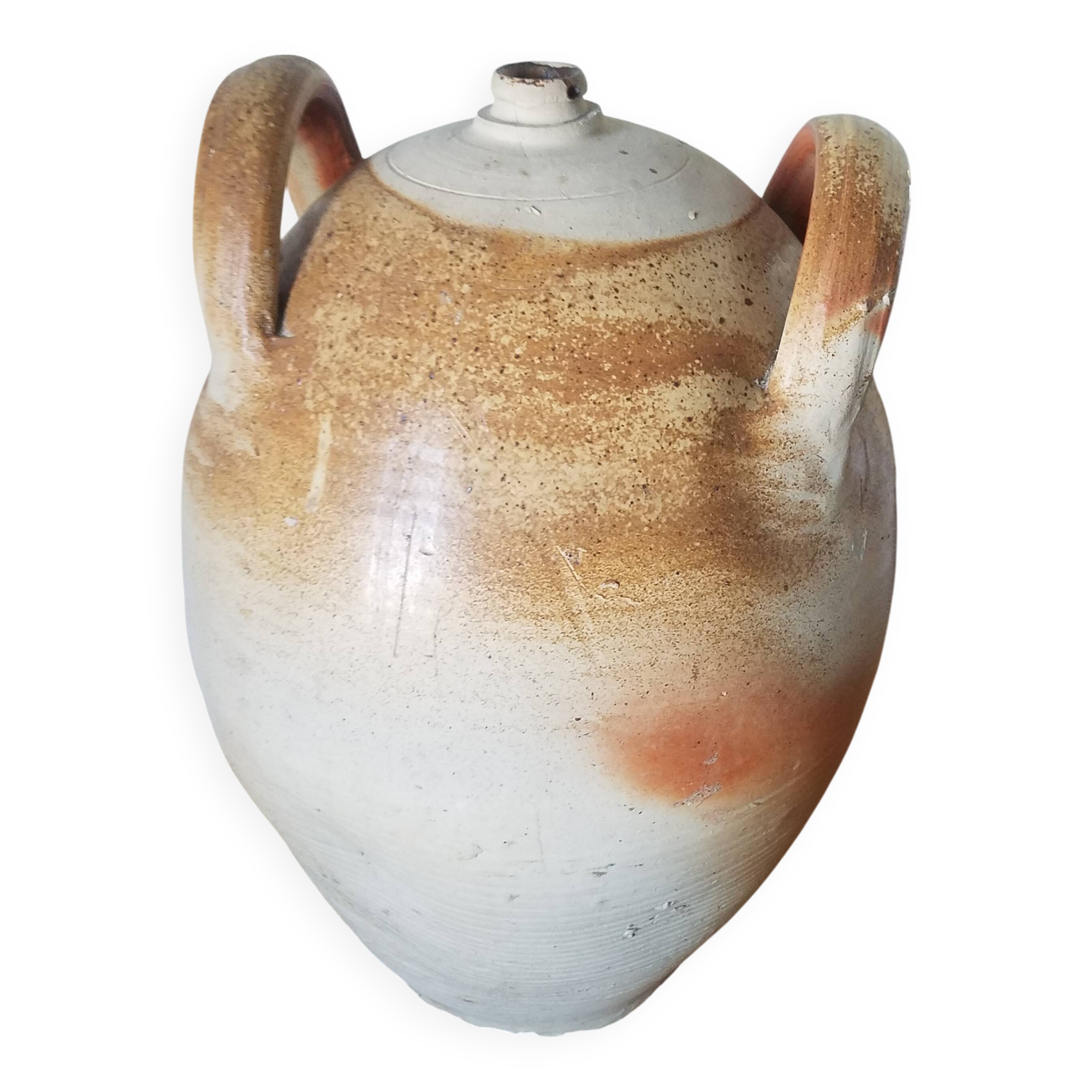 Large old stoneware jar from the 19th century