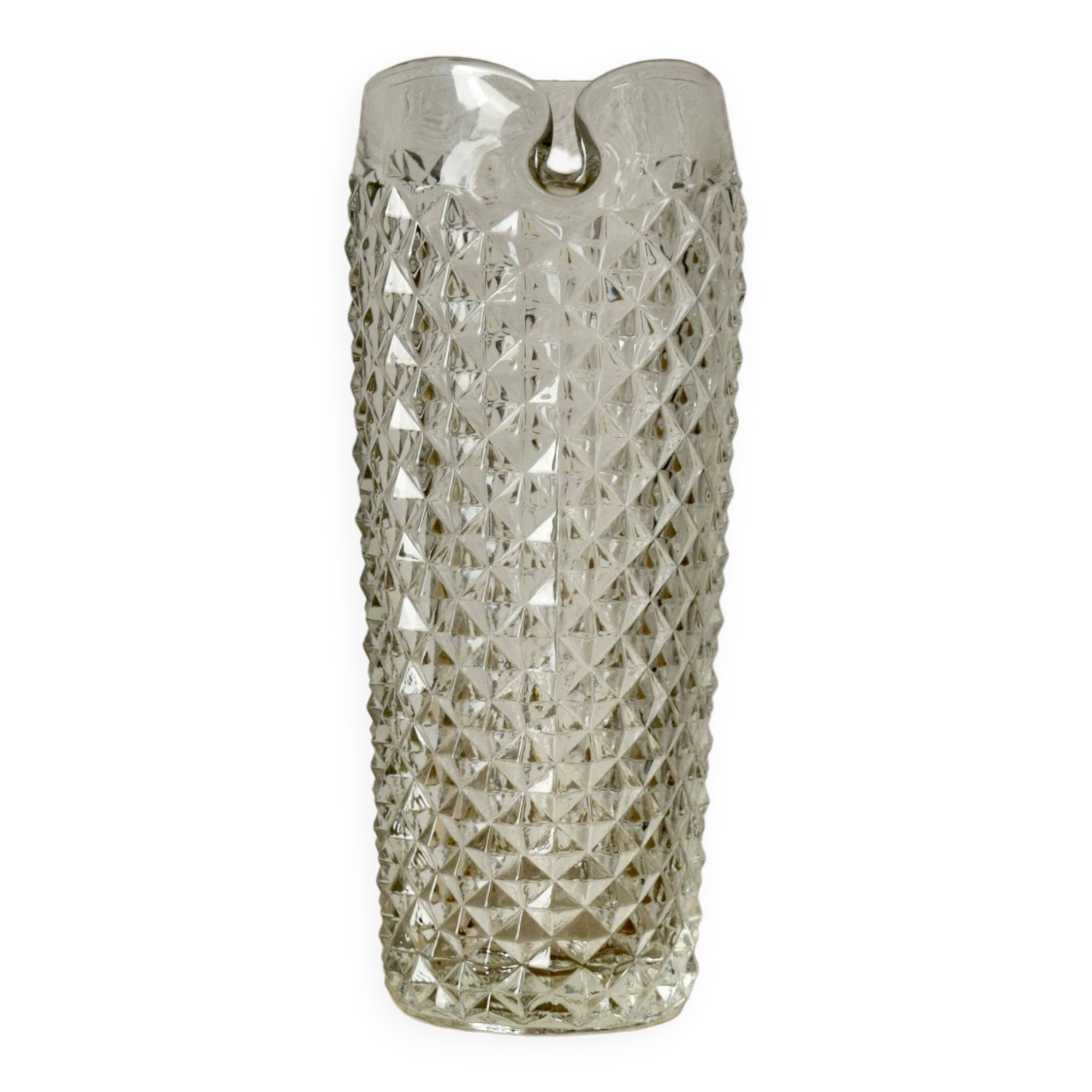 Carafe en verre moulé vintage