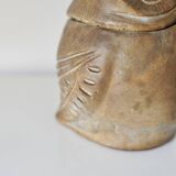 Ceramic owl sculpture - signed Agnès Escala - France, 1960s