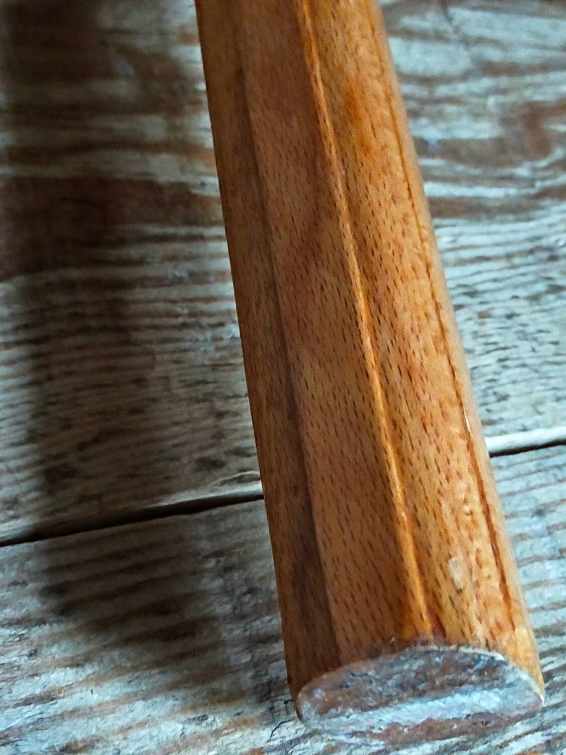 Solid wood tripod stool from the 50s
