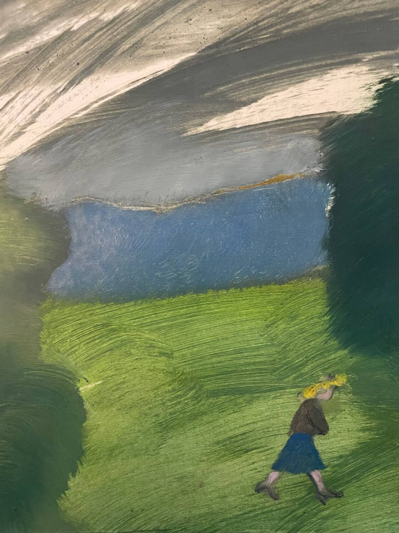 Painting of a woman walking 20th century