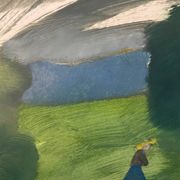 Painting of a woman walking 20th century