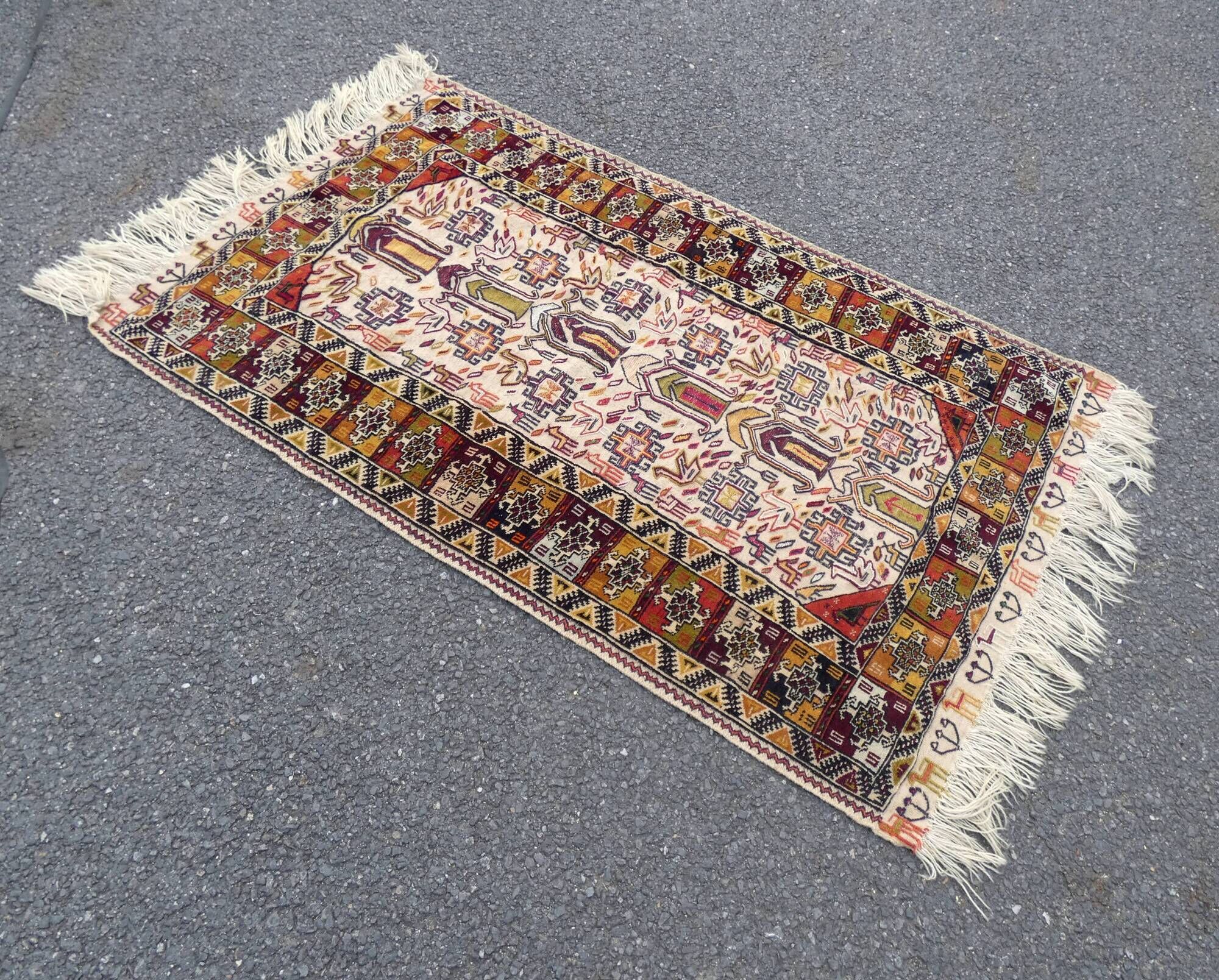 ancien tapis persan syrien 165x99cm