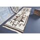 Vintage Turkish Oushak handmade wool cotton white runner rug 100x350