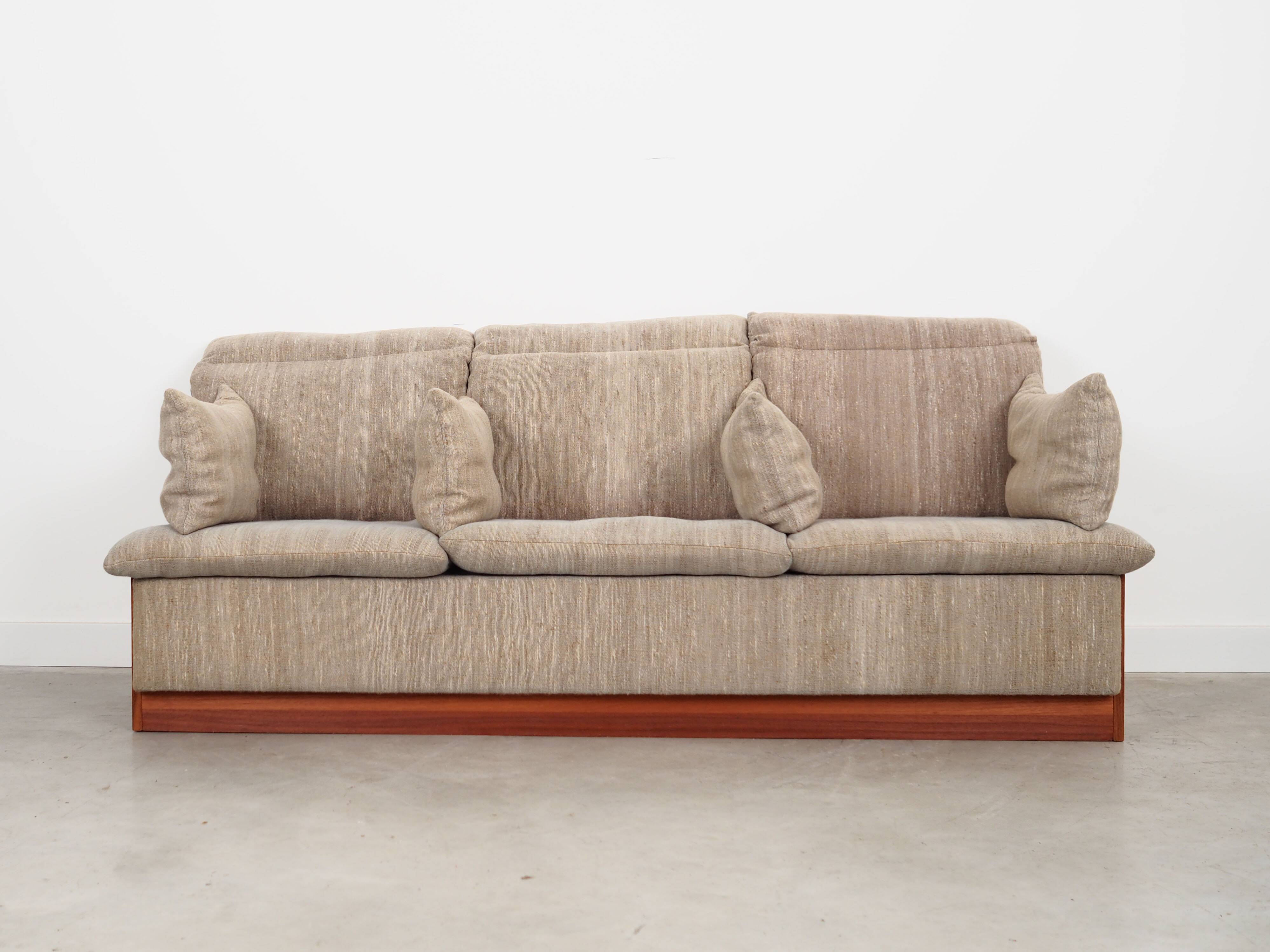 Teak sofa, Danish design, 1970s, production: Denmark