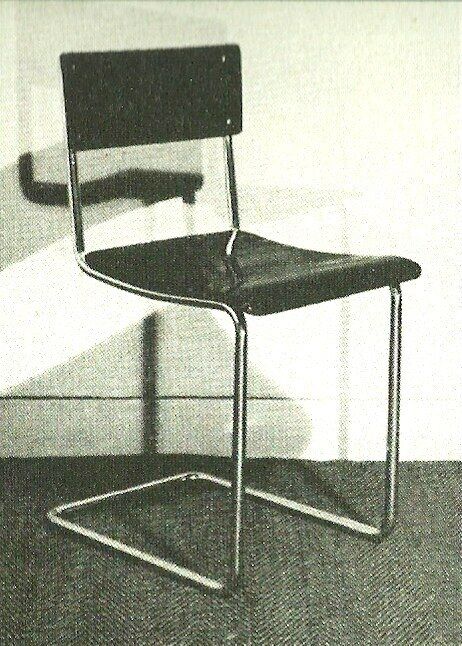 1930s Bauhaus style set of 4 chairs by d3 Rotterdam.