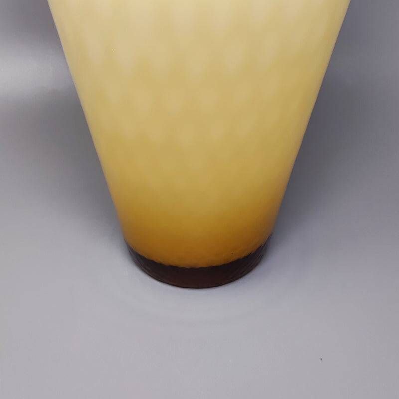 1960s Beige Vase in Murano Glass. Made in Italy
