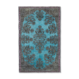 Hand-knotted oriental 1970s 200 cm x 319 cm blue carpet