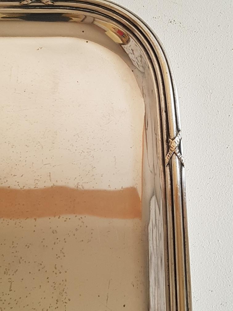 Louis XVI style silver metal tray