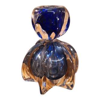 Bougeoir en verre de Murano