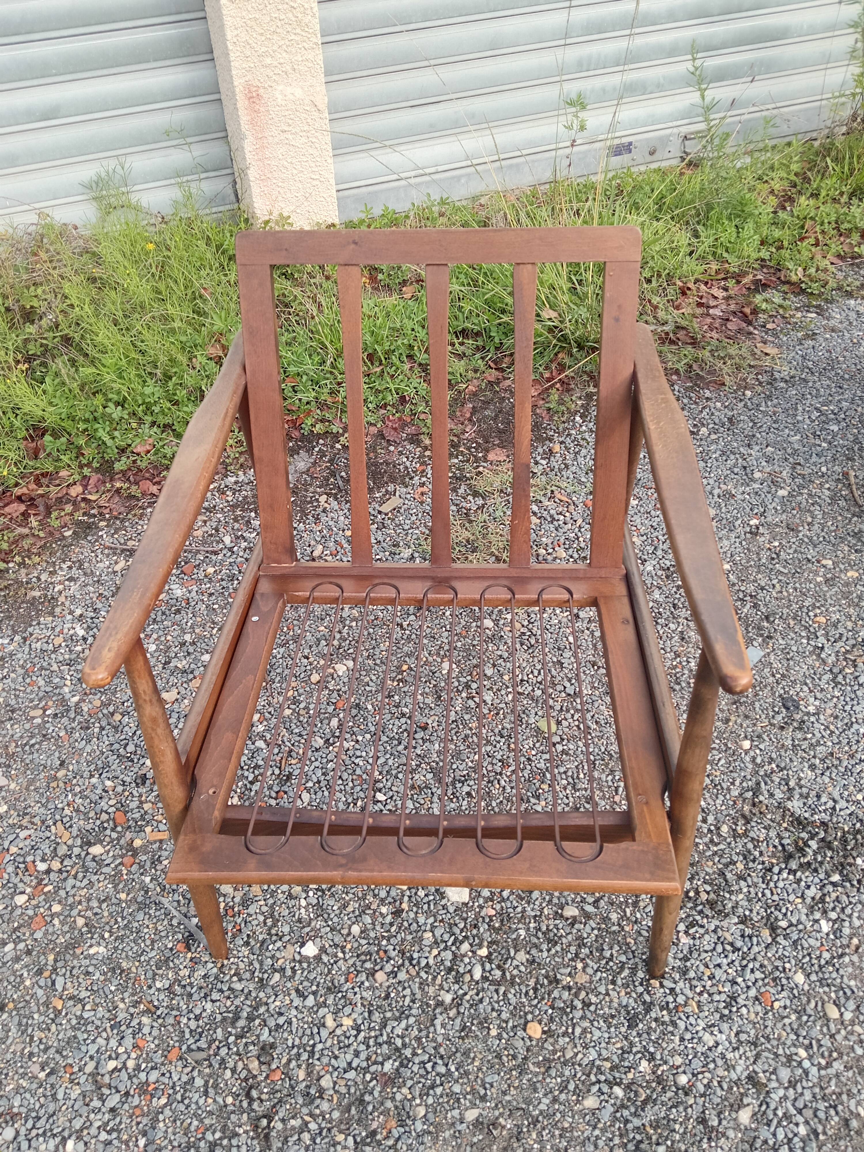 Paire de fauteuils boomerang, années 70