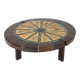 Glazed ceramic coffee table Herbarium model by Roger Capron in Vallauris, France 1970s