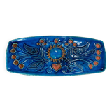 Dish by Jean-Claude Taburet HB Quimper 20th century bird decoration