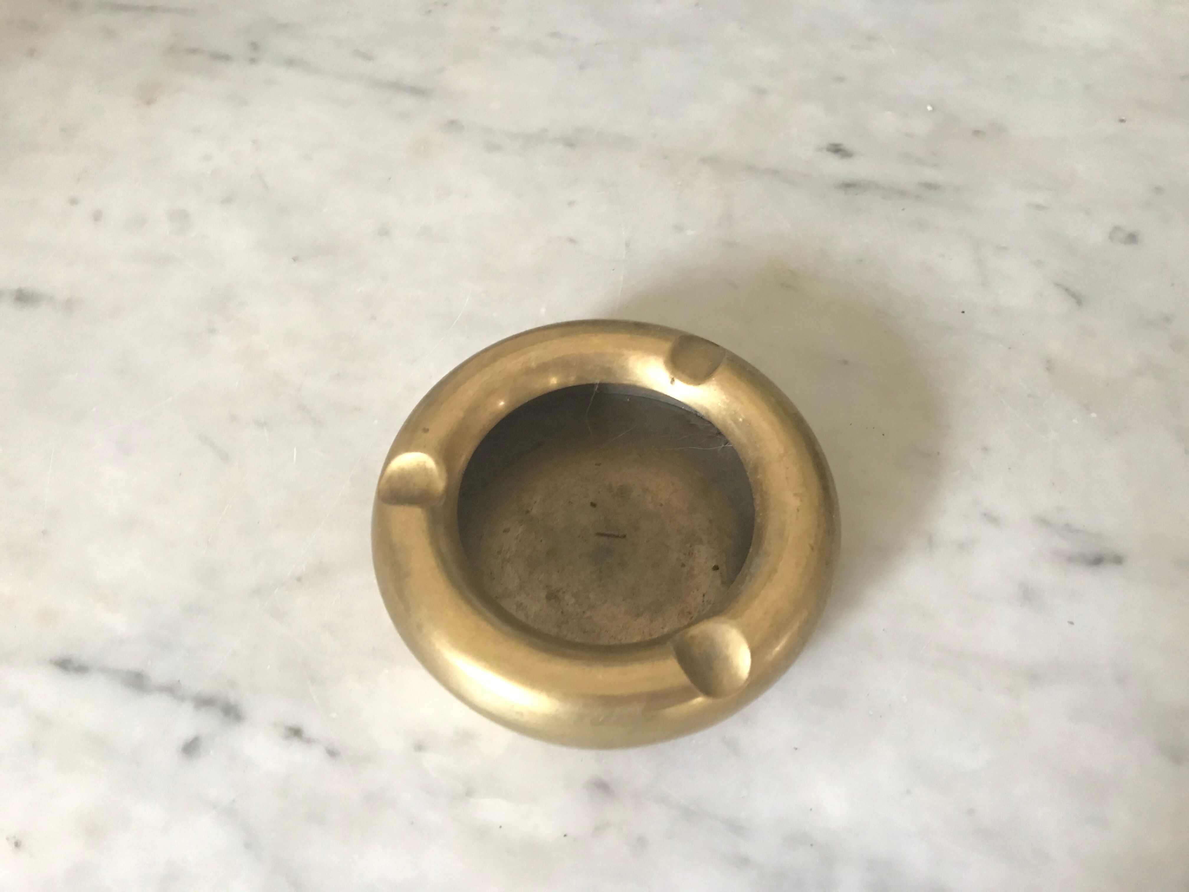 Vintage brass ashtray