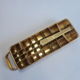 Old ice cube tray Quickube gilded metal 60s vintage